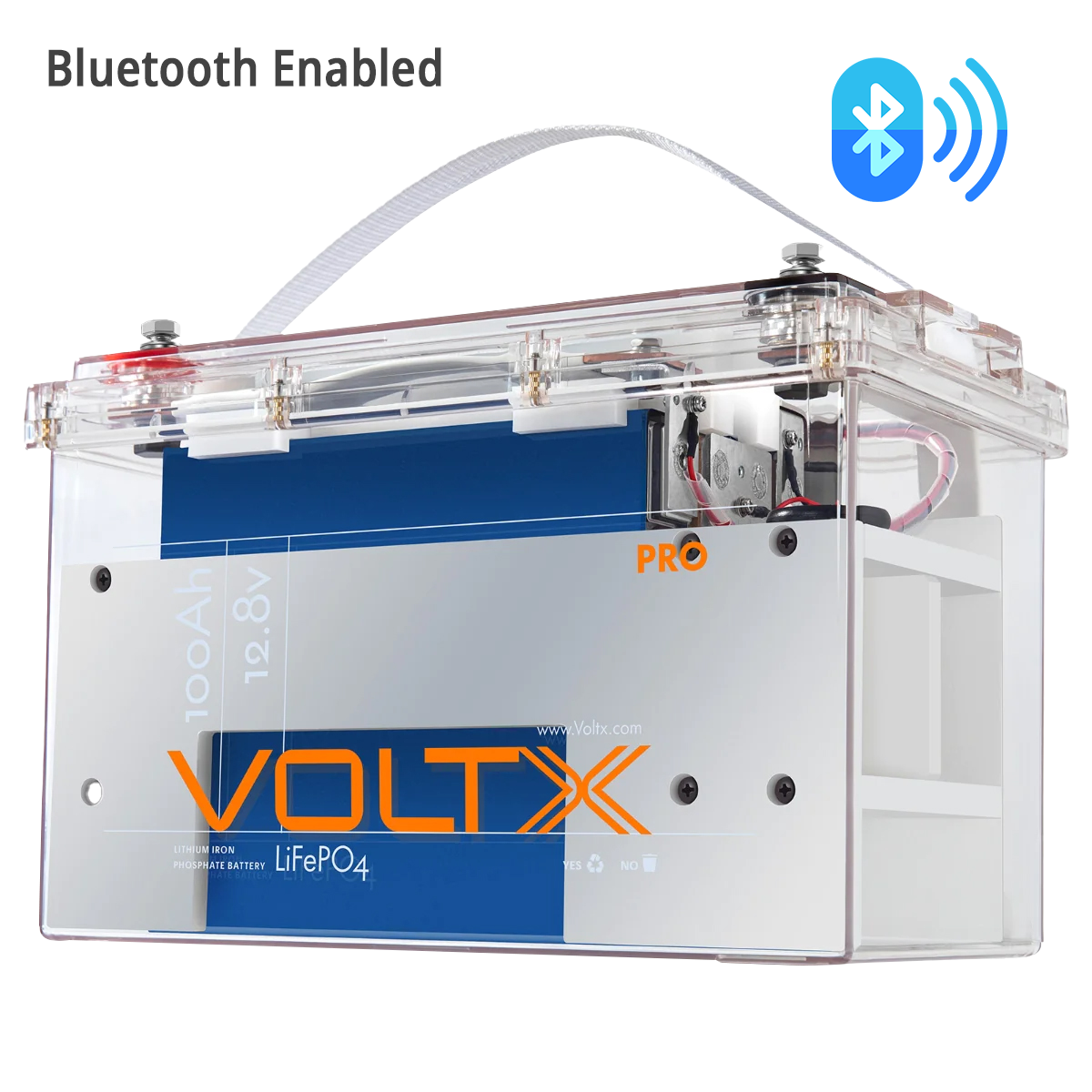 VoltX 12V 100Ah Bluetooth Daly Lithium LiFePO4 Battery