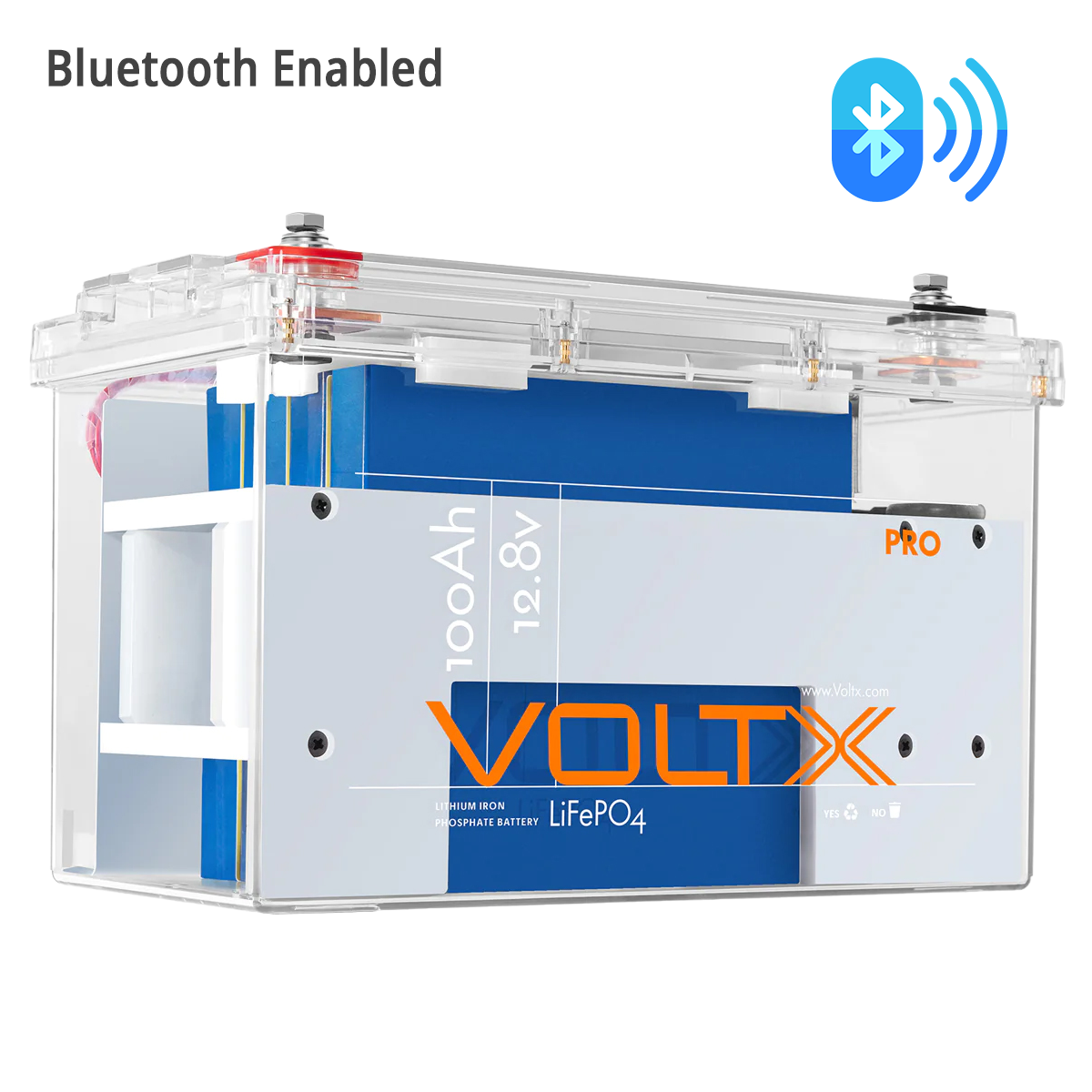 VoltX 12V 100Ah Bluetooth Daly Lithium LiFePO4 Battery