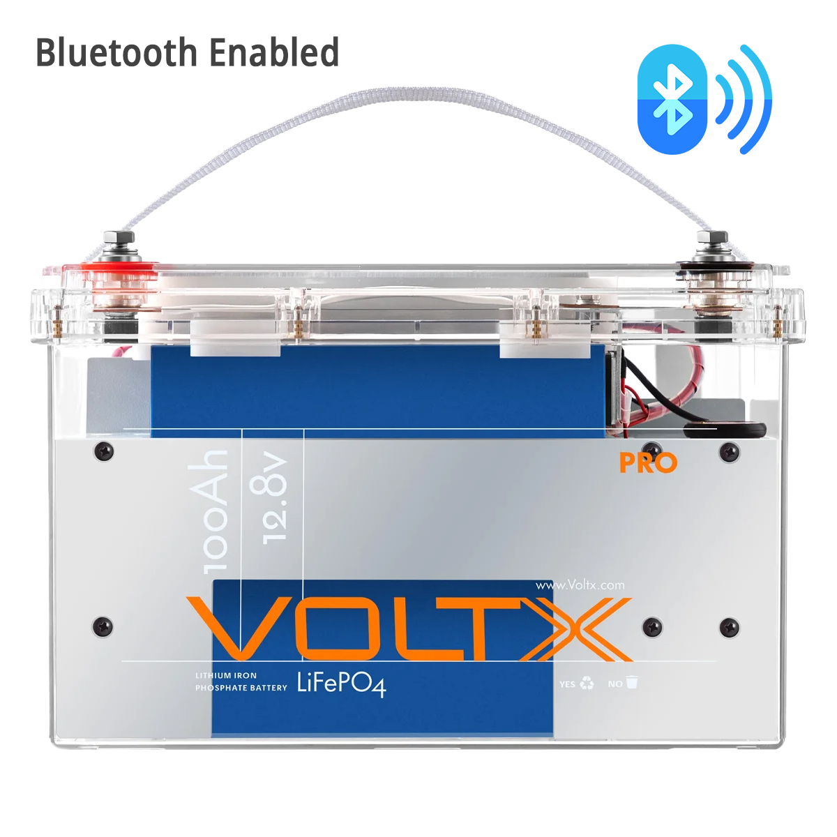 VoltX 12V 100Ah Bluetooth Daly Lithium LiFePO4 Battery