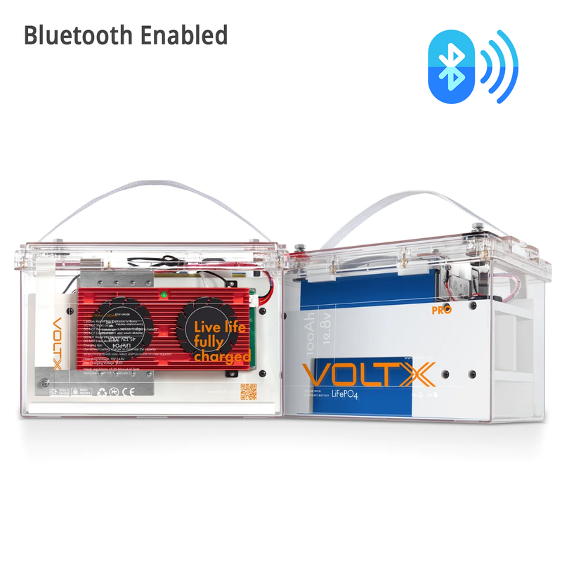 VoltX 12V 100Ah Bluetooth Daly Lithium LiFePO4 Battery