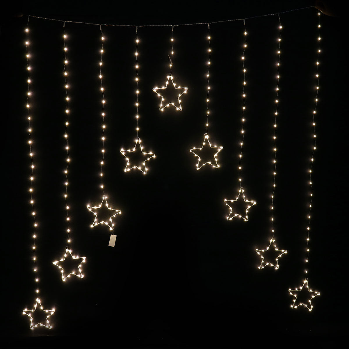 Stockholm Christmas Lights 307 LEDs Curtain Star Warm White