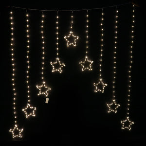 Stockholm Christmas Lights 307 LEDs Curtain Star Warm White