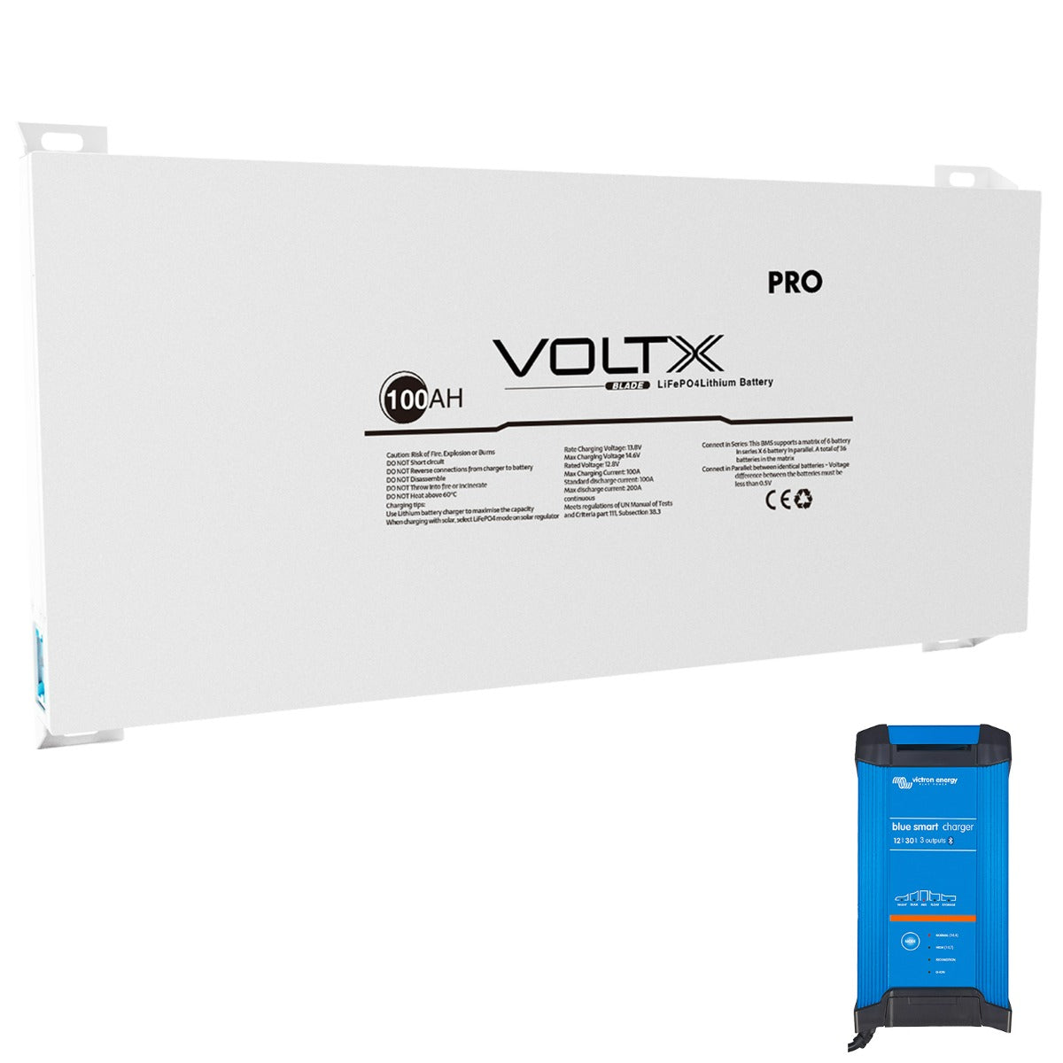 BUNDLE DEAL - Victron Smart IP22 SLA + VoltX 12V 100Ah Blade Lithium Battery