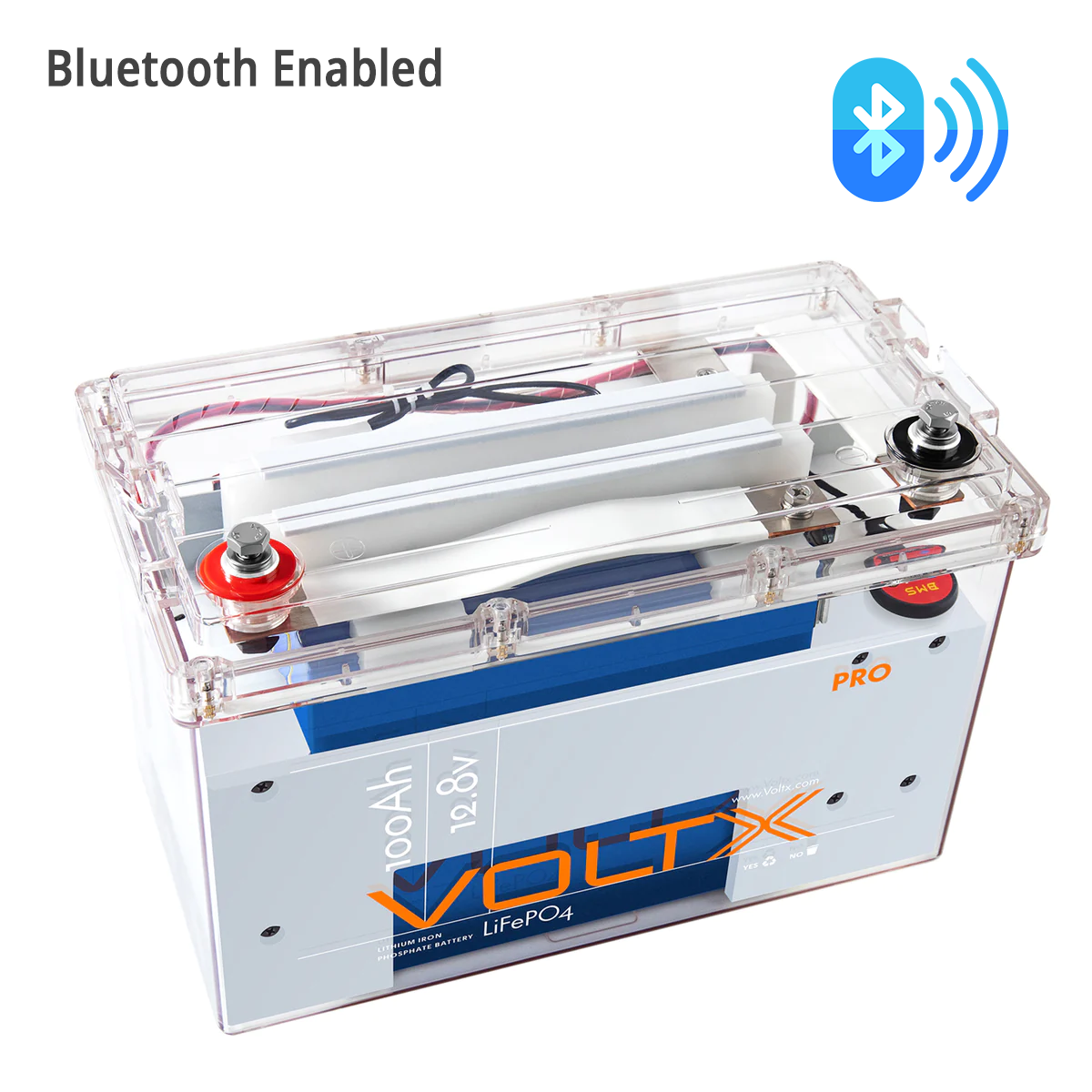 VoltX 12V 100Ah Bluetooth Daly Lithium LiFePO4 Battery
