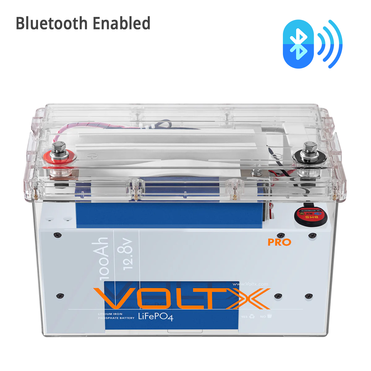 VoltX 12V 100Ah Bluetooth Daly Lithium LiFePO4 Battery