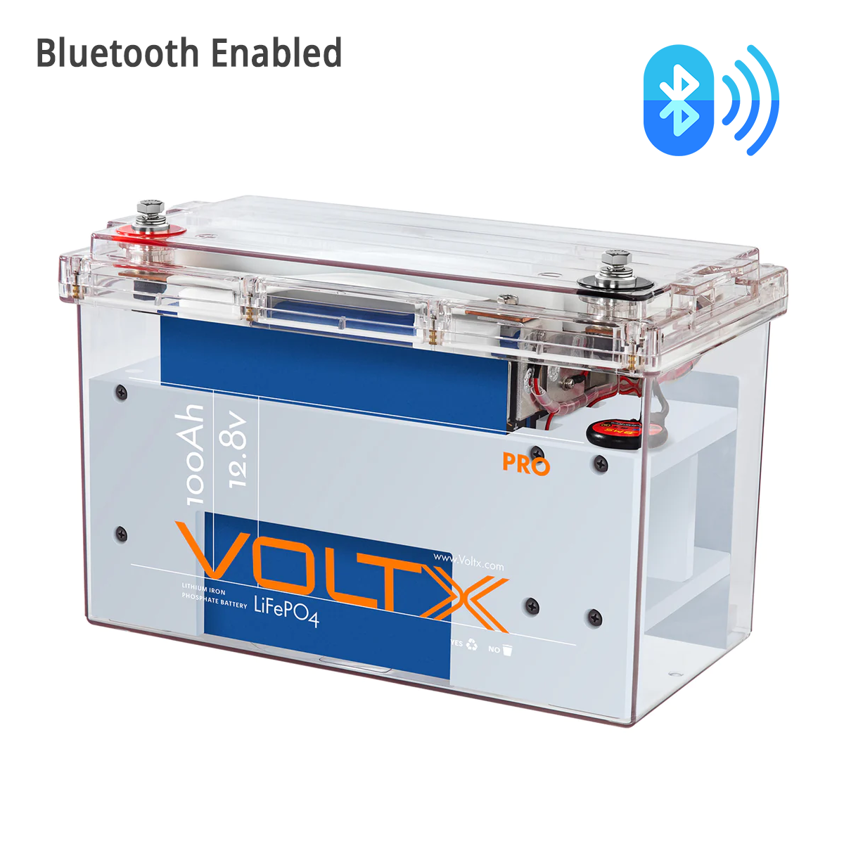 VoltX 12V 100Ah Bluetooth Daly Lithium LiFePO4 Battery