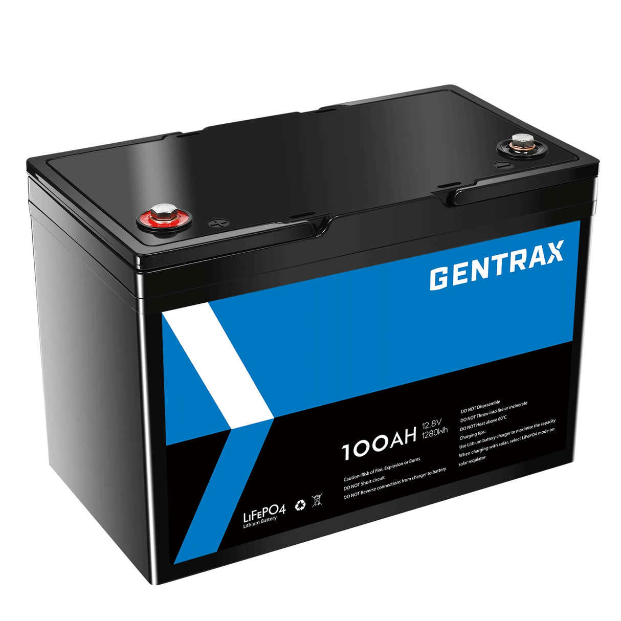 Gentrax 12V 100Ah Lithium LiFePO4 Battery