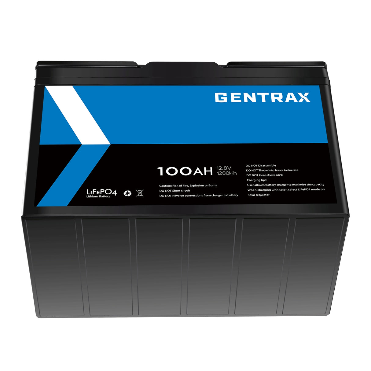Gentrax 12V 100Ah Lithium LiFePO4 Battery