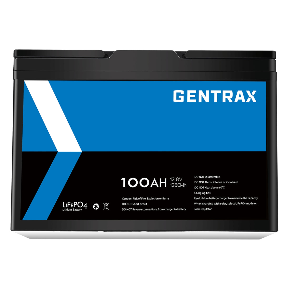 Gentrax 12V 100Ah Lithium LiFePO4 Battery