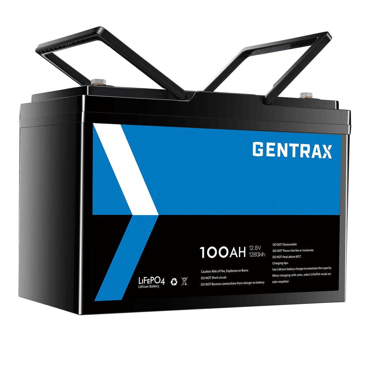 Gentrax 12V 100Ah Lithium LiFePO4 Battery