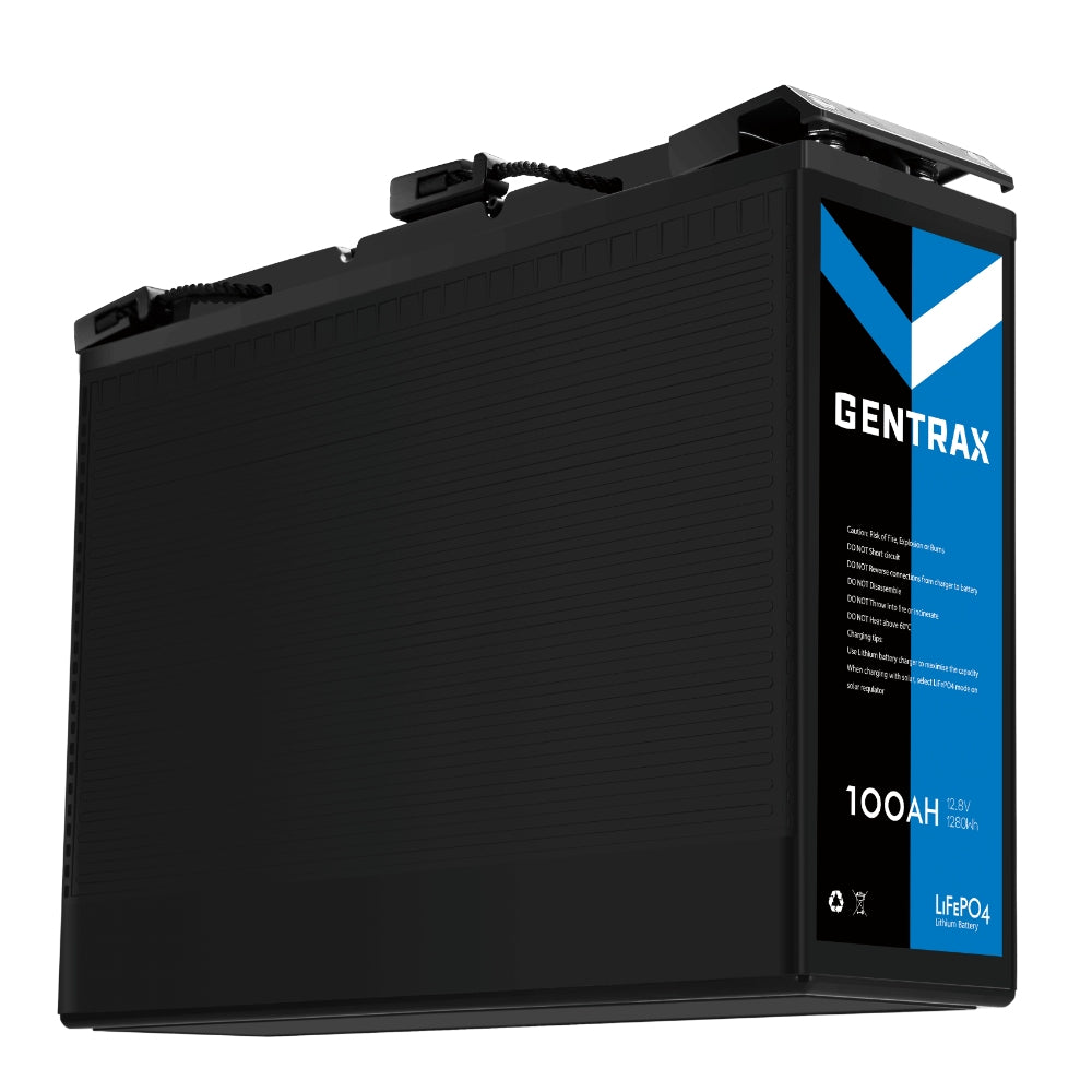 Gentrax 12V 100Ah Slim Lithium LiFePO4 Battery