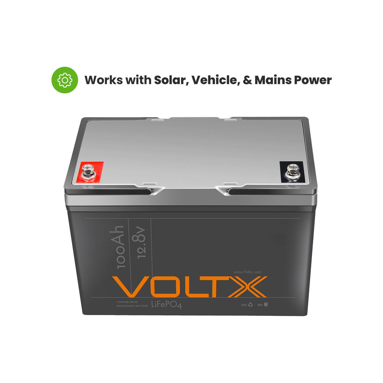 VoltX 12V 100Ah Lithium LiFePO4 Battery