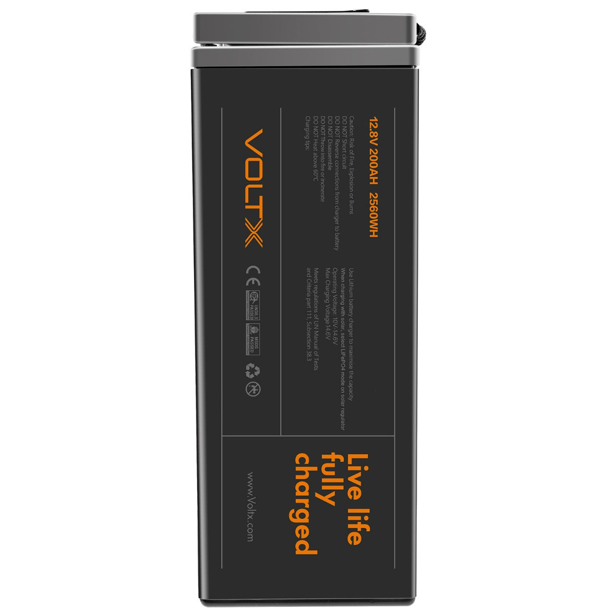 VoltX 12V 200Ah Slim Lithium LiFePO4 Battery