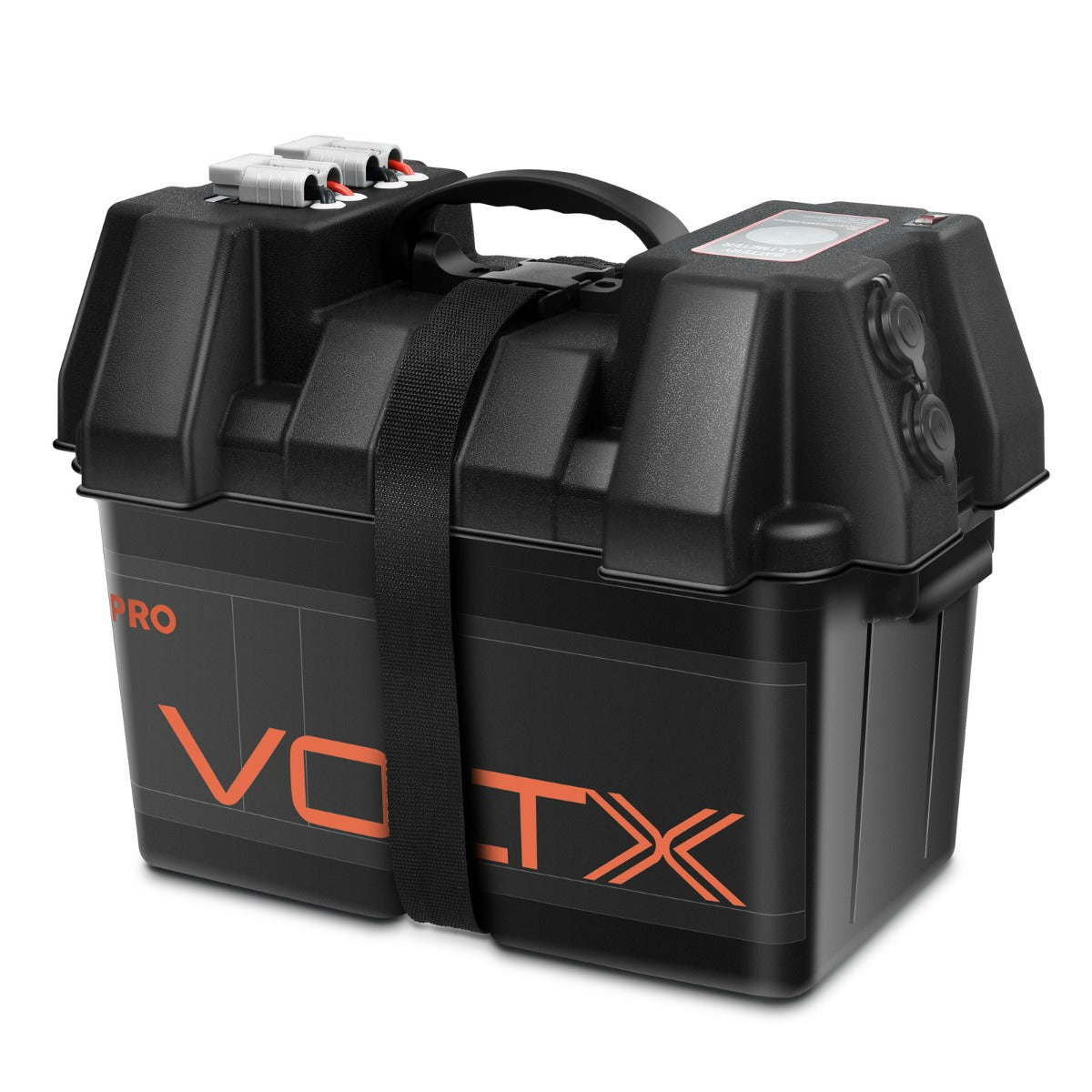 VoltX 12V Battery Box Pro with Dual USB & Cig Socket