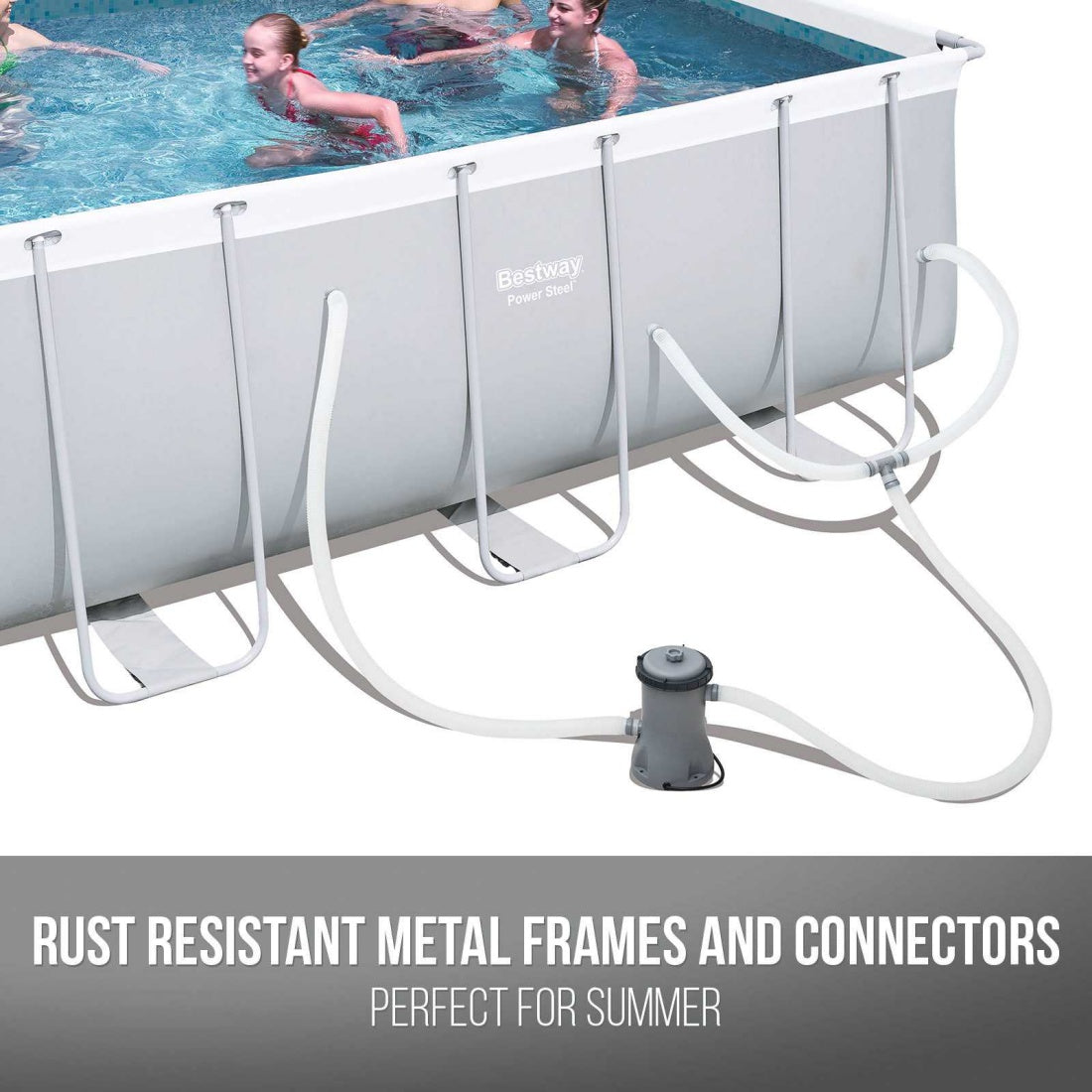 Bestway Power Steel™ Above Ground Pool Kit - 4.12m x 2.01m x 1.22m