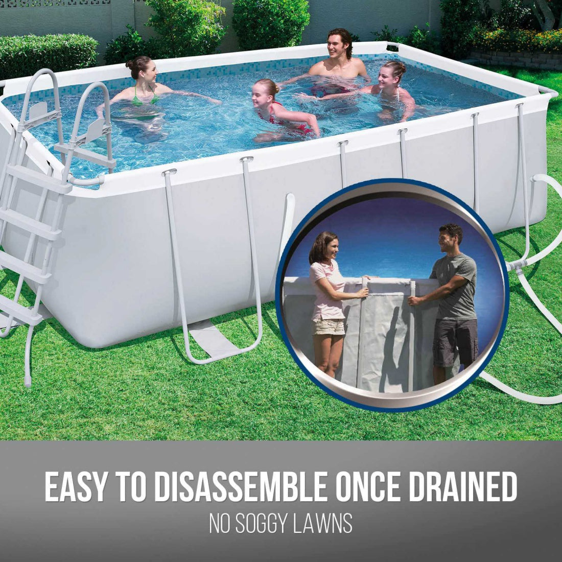 Bestway Power Steel™ Above Ground Pool Kit - 4.12m x 2.01m x 1.22m