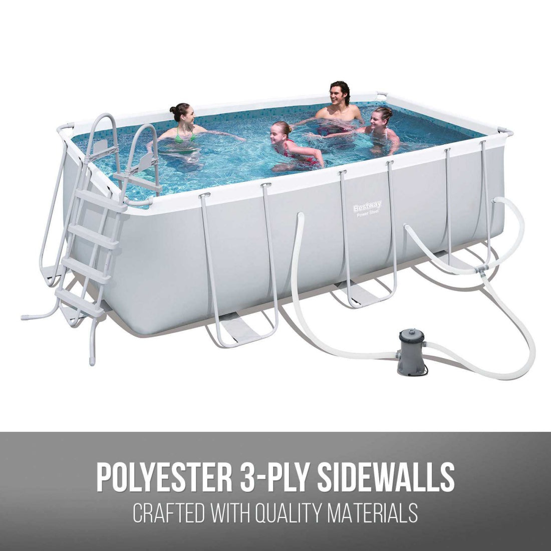 Bestway Power Steel™ Above Ground Pool Kit - 4.12m x 2.01m x 1.22m