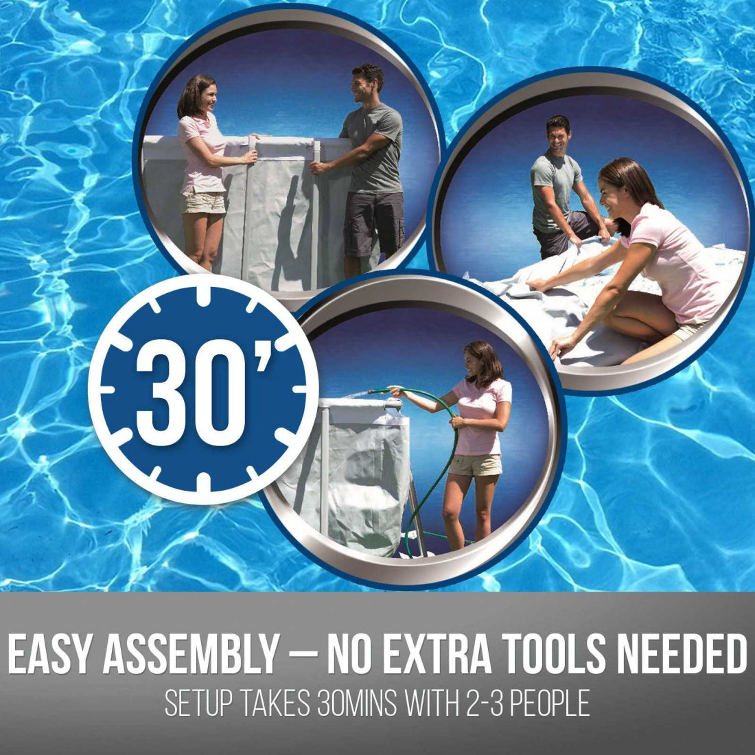 Bestway Power Steel™ Above Ground Pool Kit - 4.12m x 2.01m x 1.22m