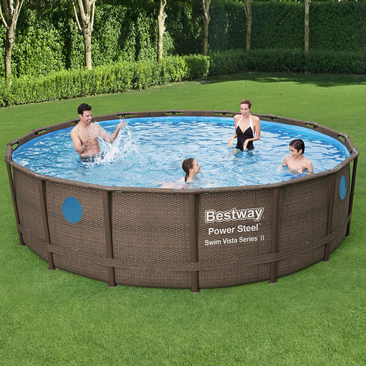 Bestway Power Steel™ Round Above Ground Swimming Pool Kit - 4.88m x 1.22m