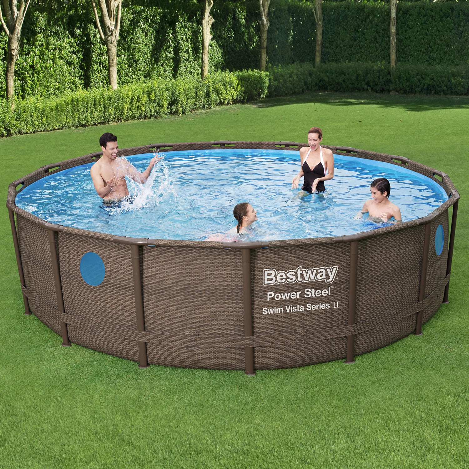 Bestway Power Steel™ Round Above Ground Swimming Pool Kit - 4.88m x 1.22m