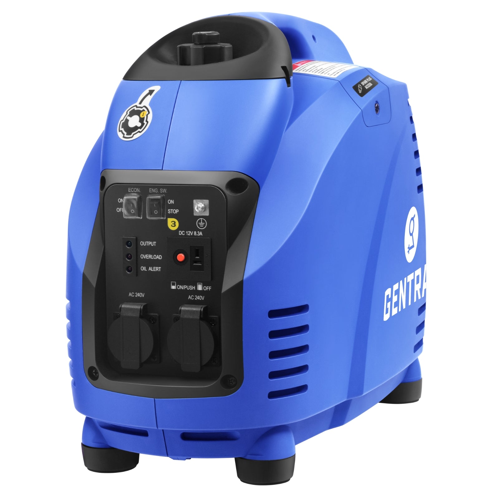 Gentrax GT3500 Inverter Generator – Front View – Pure Sine Wave Portable Camping Generator