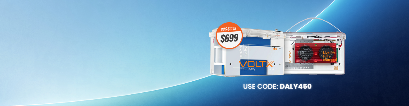 VoltX 12V 100Ah Bluetooth Daly LiFePO4 Battery