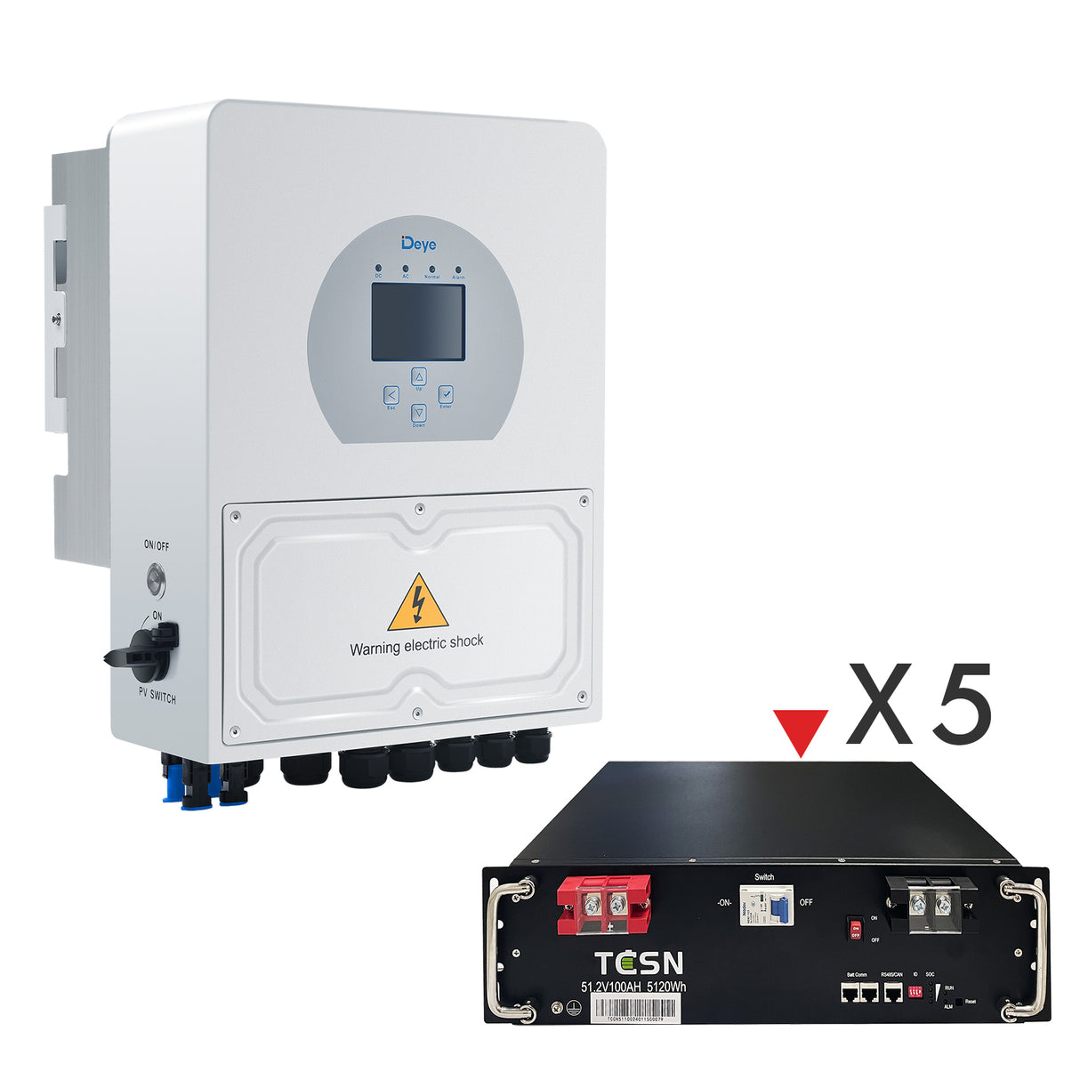 BUNDLE DEAL - Deye 5KW Hybrid Solar Inverter MPPT