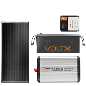 BUNDLE DEAL - VoltX 12V 300Ah Lithium Battery + 200W Solar Panel + Solar Controller + 12V 3KW Inverter
