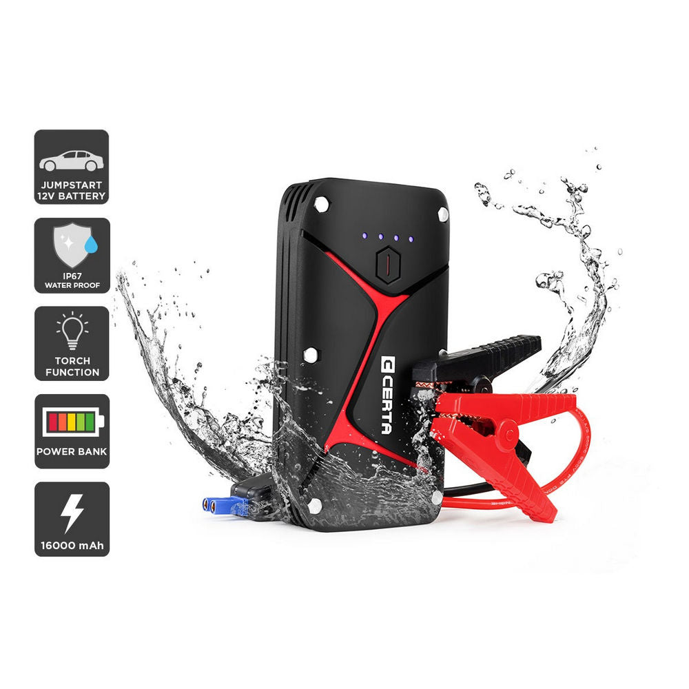 Certa 1,200A 16,000mAh Water Resistant Portable Jump Starter