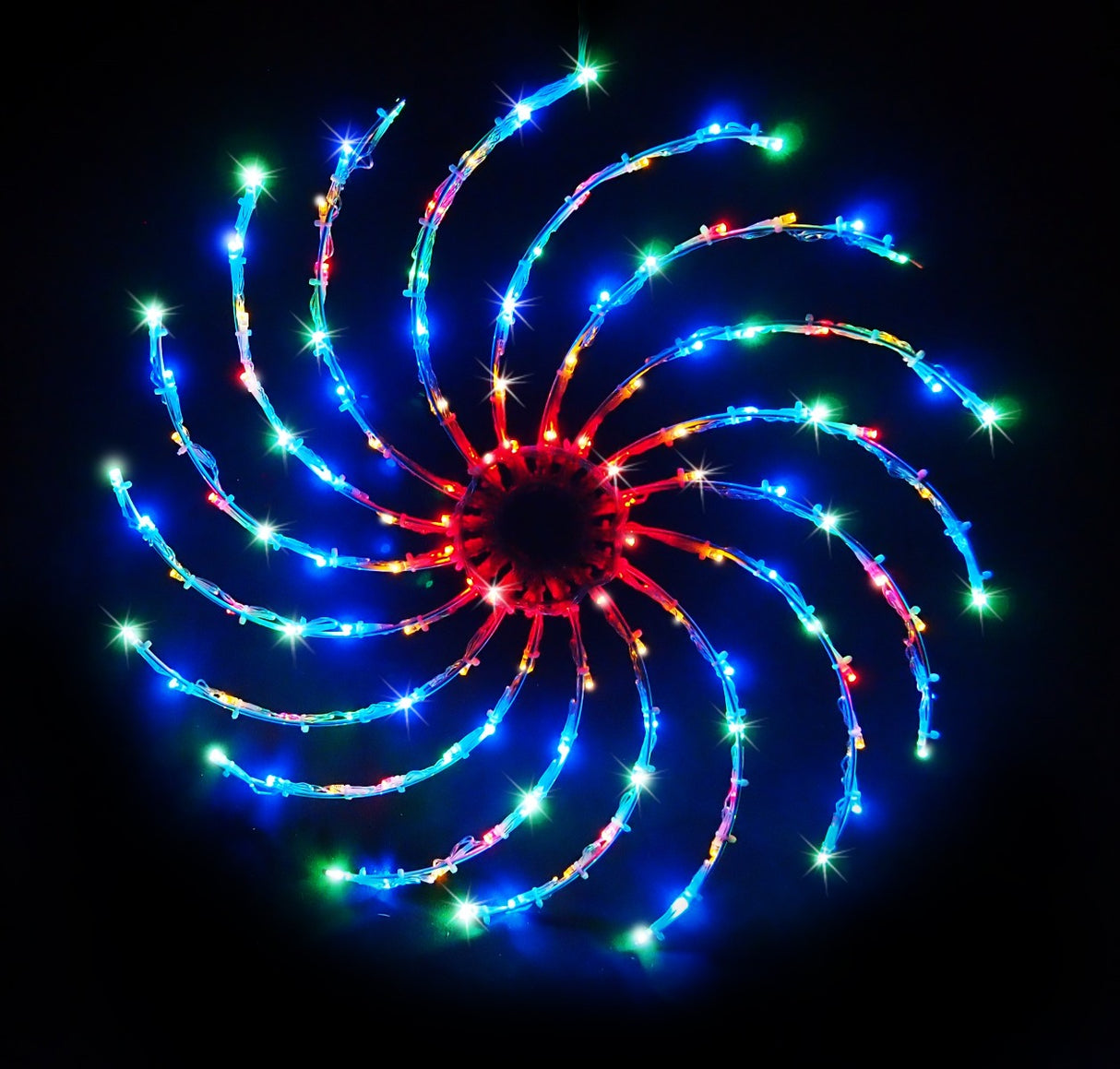 Stockholm Christmas Lights LED Spinning Light 100pc Multicolour Flashing Diameter 50cm