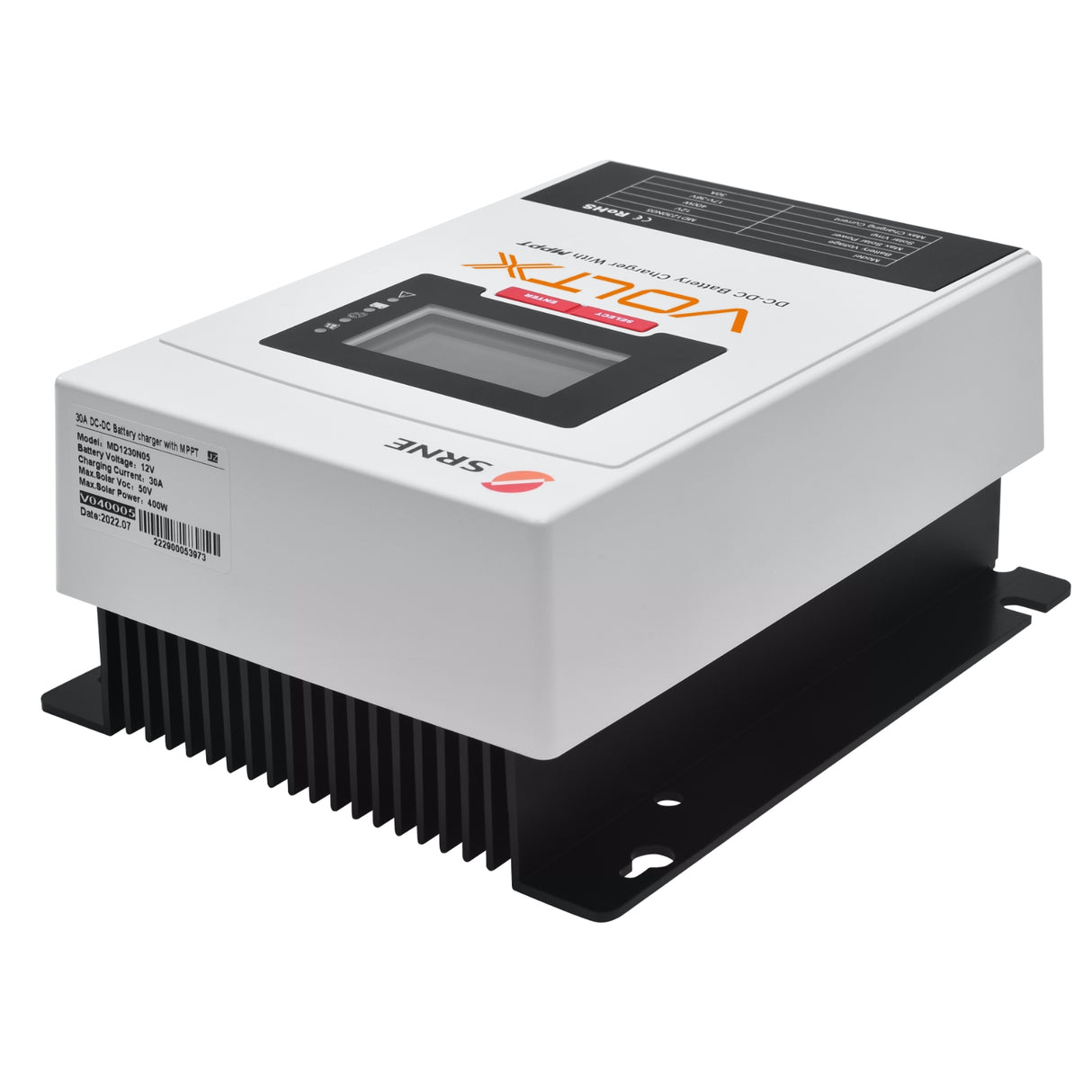 VoltX SRNE 12V 30A DC-DC MPPT LiFePO4 Battery Charger with Bluetooth
