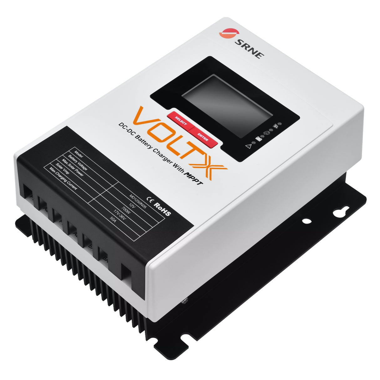 VoltX SRNE 12V 50A DC-DC MPPT LiFePO4 Battery Charger with Bluetooth