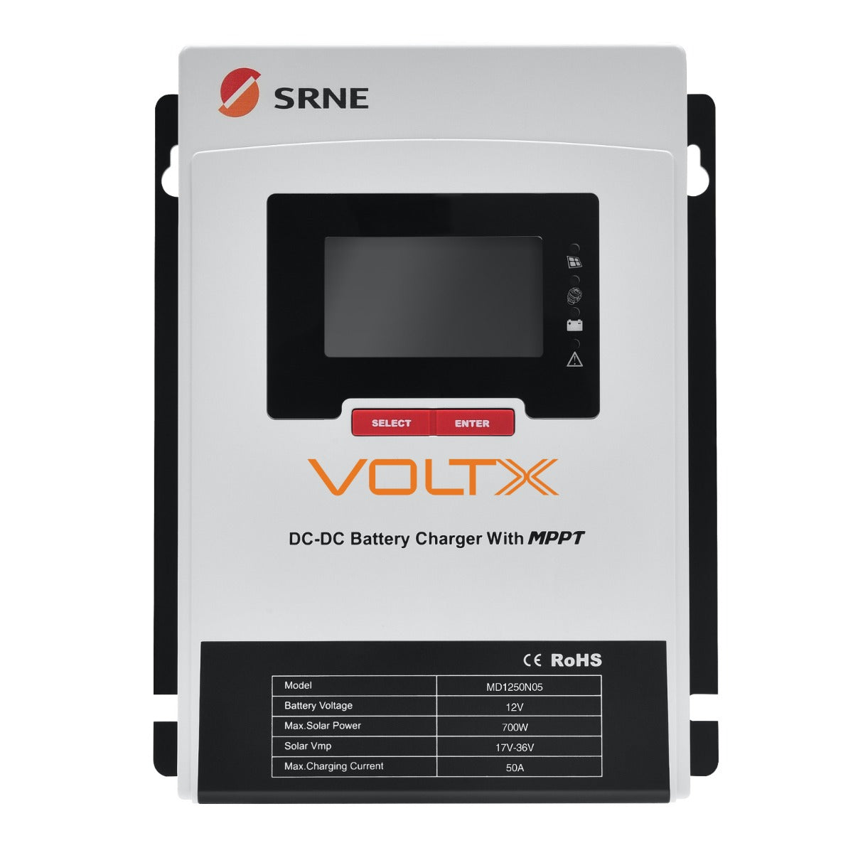 VoltX SRNE 12V 50A DC-DC MPPT LiFePO4 Battery Charger