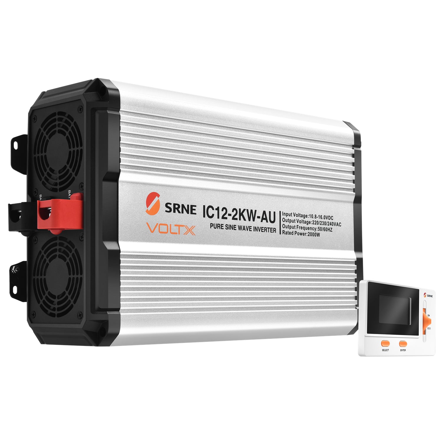 VoltX 12V 2KW Pure Sine Wave Inverter + FREE VoltX Inverter LCD Display