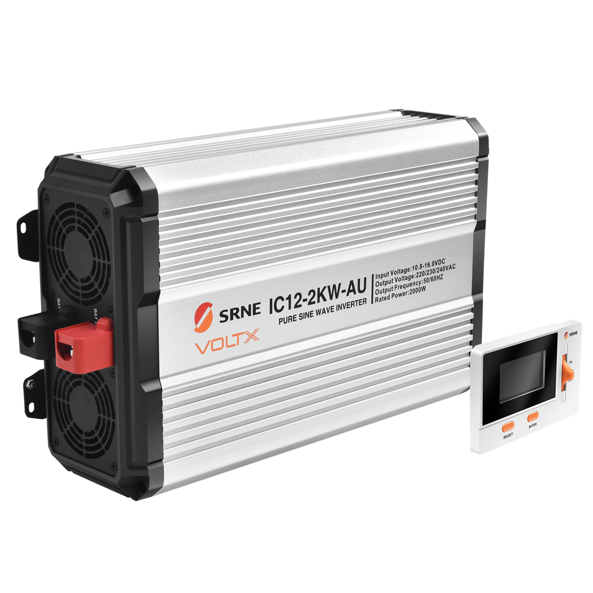 VoltX 12V 2KW Pure Sine Wave Inverter + FREE VoltX Inverter LCD Display