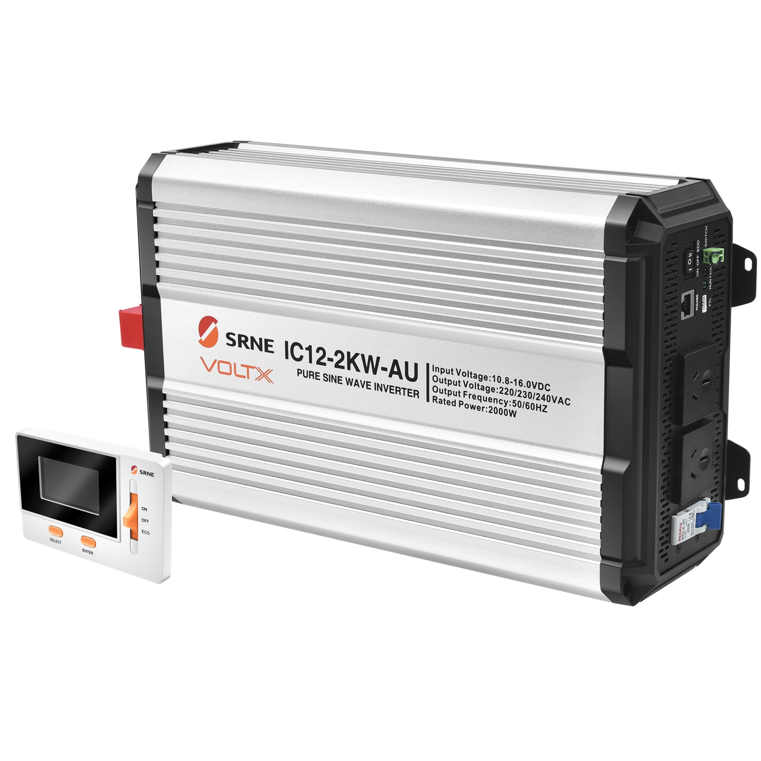 VoltX 12V 2KW Pure Sine Wave Inverter + FREE VoltX Inverter LCD Display