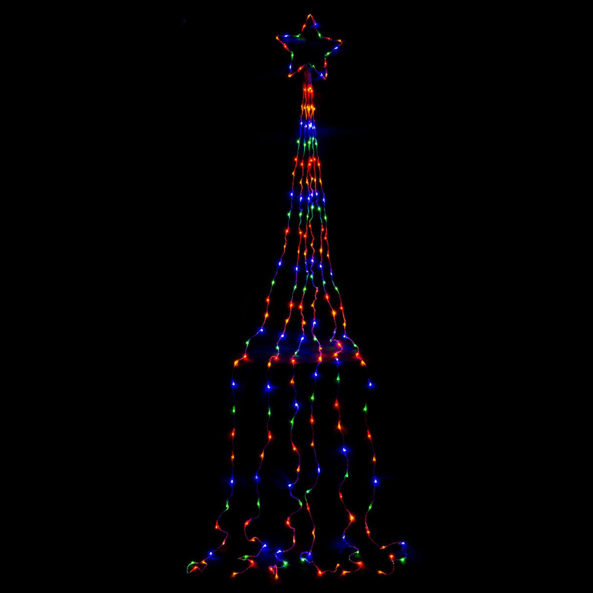 Stockholm LED Waterfall Star Lights Christmas Party Garden Lamp Multicolour 200L 3m