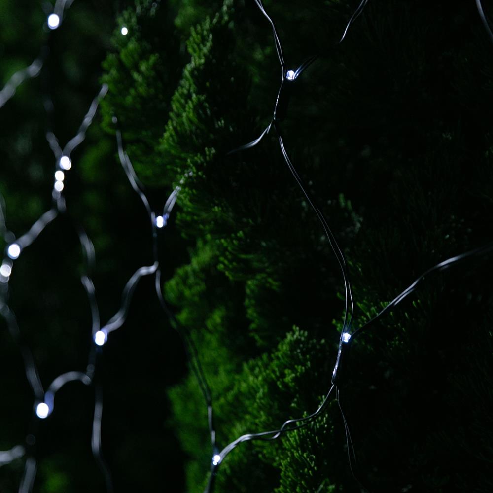 Stockholm Christmas Lights Solar Net Light 150 LEDs Cool White 2.5m x 1.3m