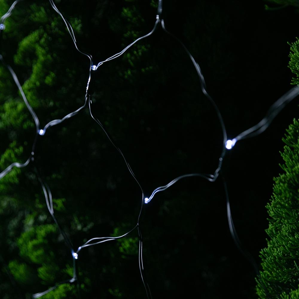 Stockholm Christmas Lights Solar Net Light 150 LEDs Cool White 2.5m x 1.3m