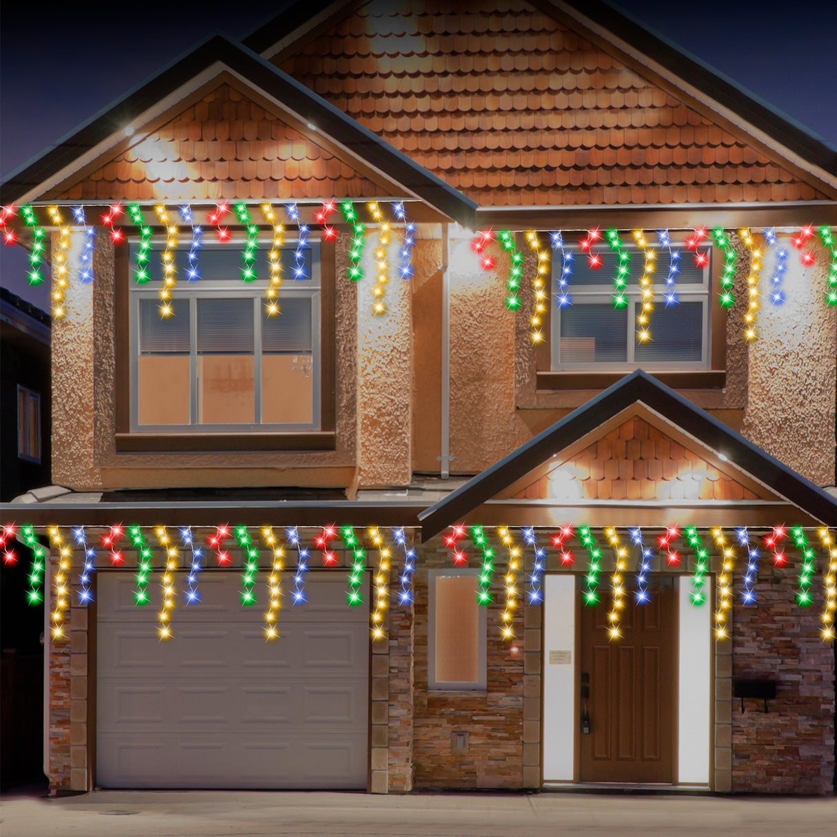 Stockholm Christmas Lights LED Snowing Icicle 960 LEDs Multi w/ Timer