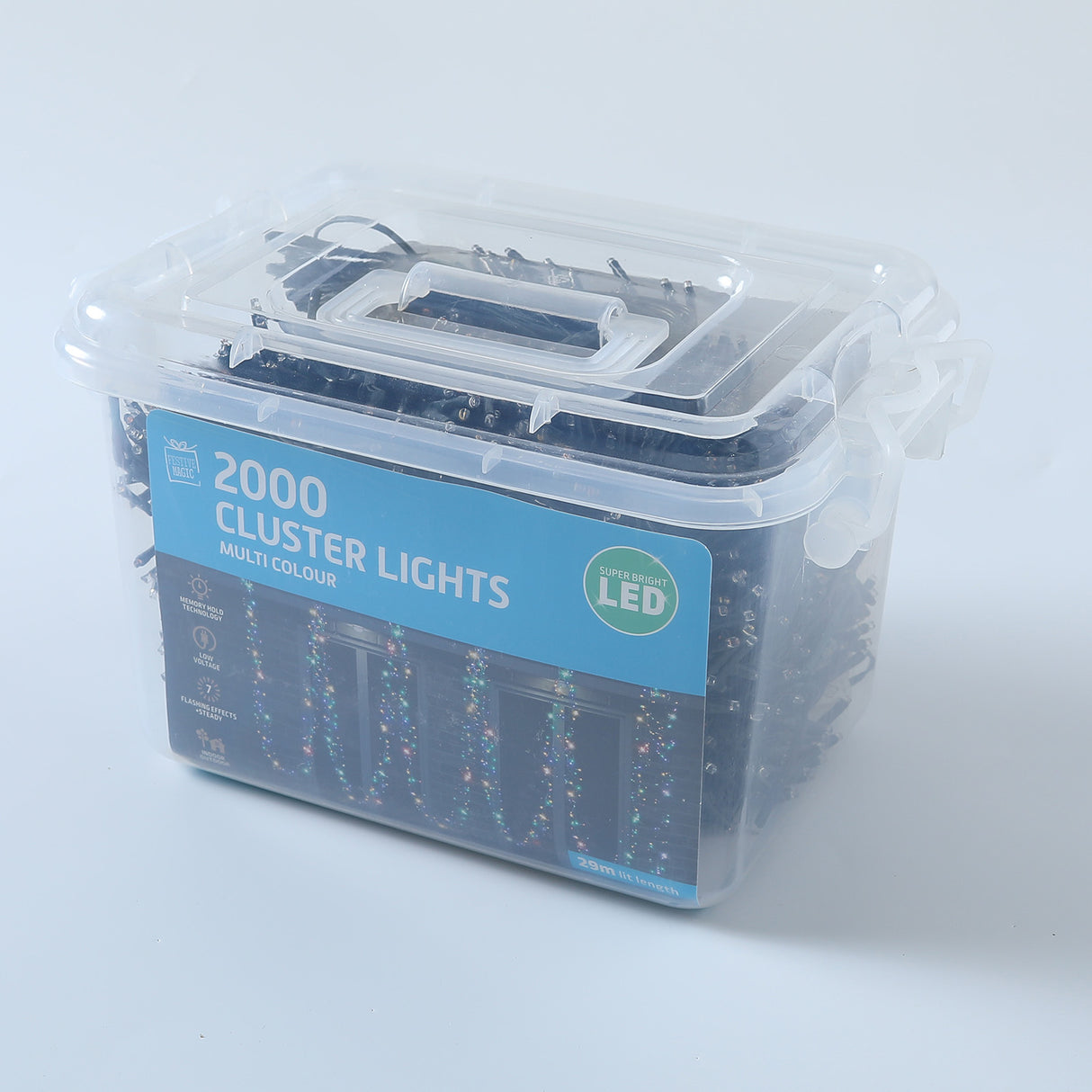 Christmas Motif LED Cluster Lights 2000 Bulbs Multi Colour Stockholm Outdoor