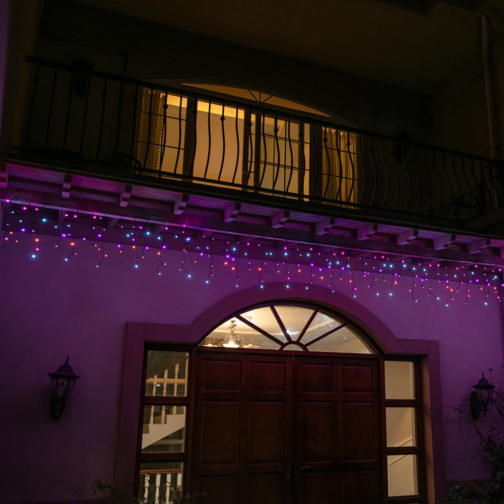 Stockholm Christmas Lights LED Icicle Lights 300 LEDs Carnival Multi Xmas Decor