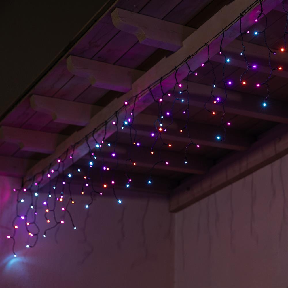 Stockholm Christmas Lights LED Icicle Lights 300 LEDs Carnival Multi Xmas Decor