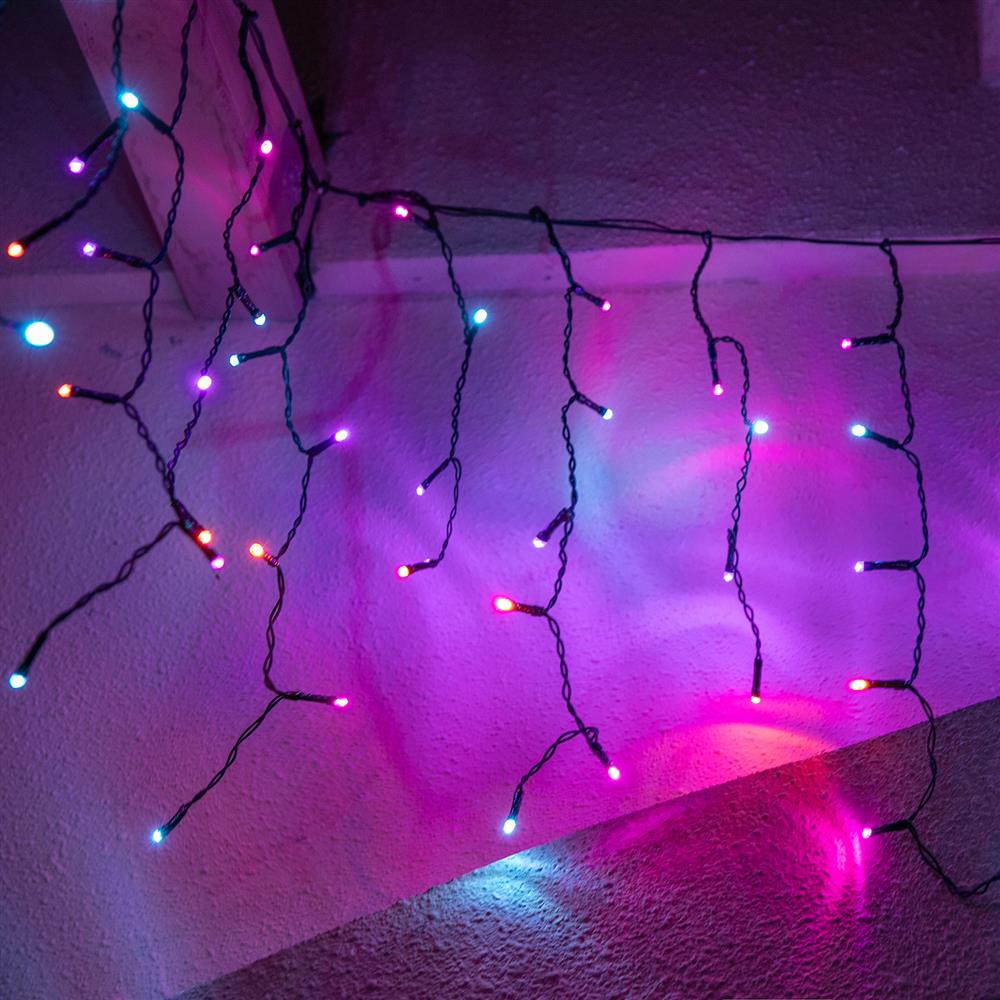 Stockholm Christmas Lights LED Icicle Lights 300 LEDs Carnival Multi Xmas Decor