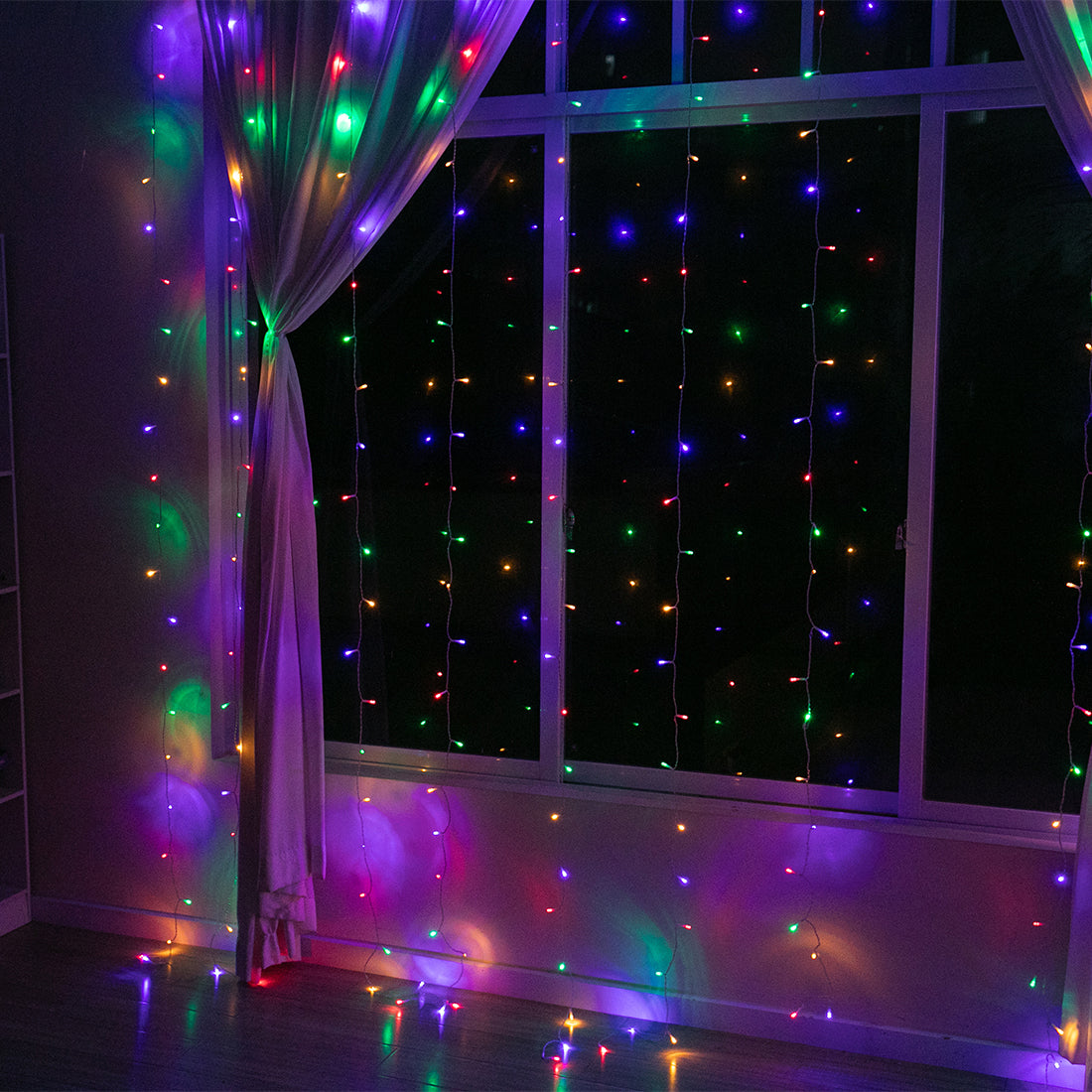 Stockholm Christmas Lights LED Curtain Lights 600 LEDs Flash Multi 600x300cm 6m