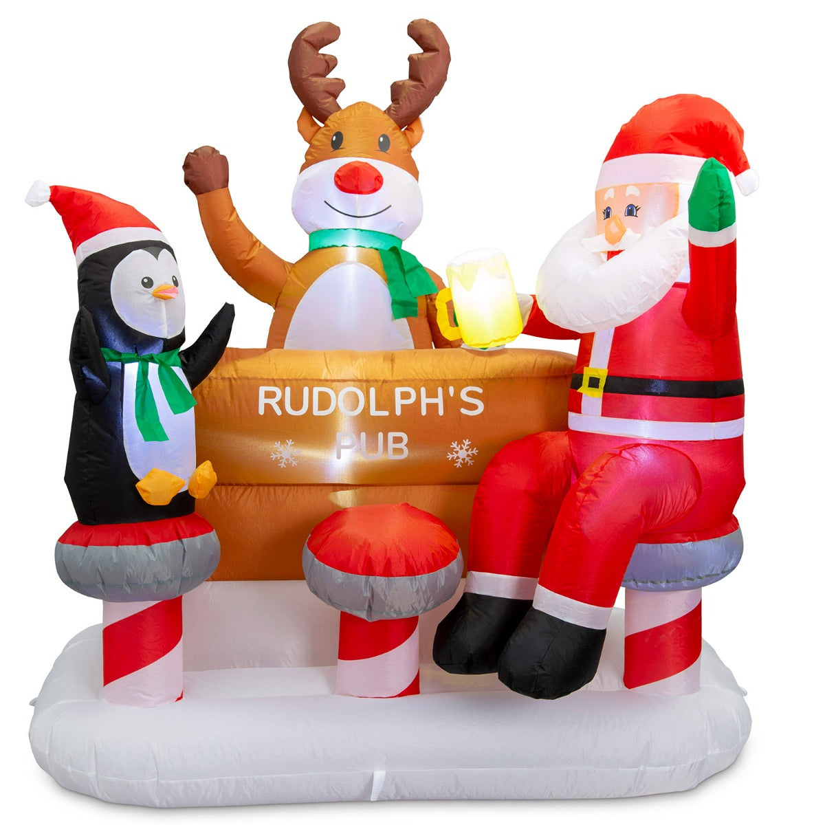 Stockholm Christmas Lights Xmas Inflatable Airpower Rudolph's Pub 150cm Decor