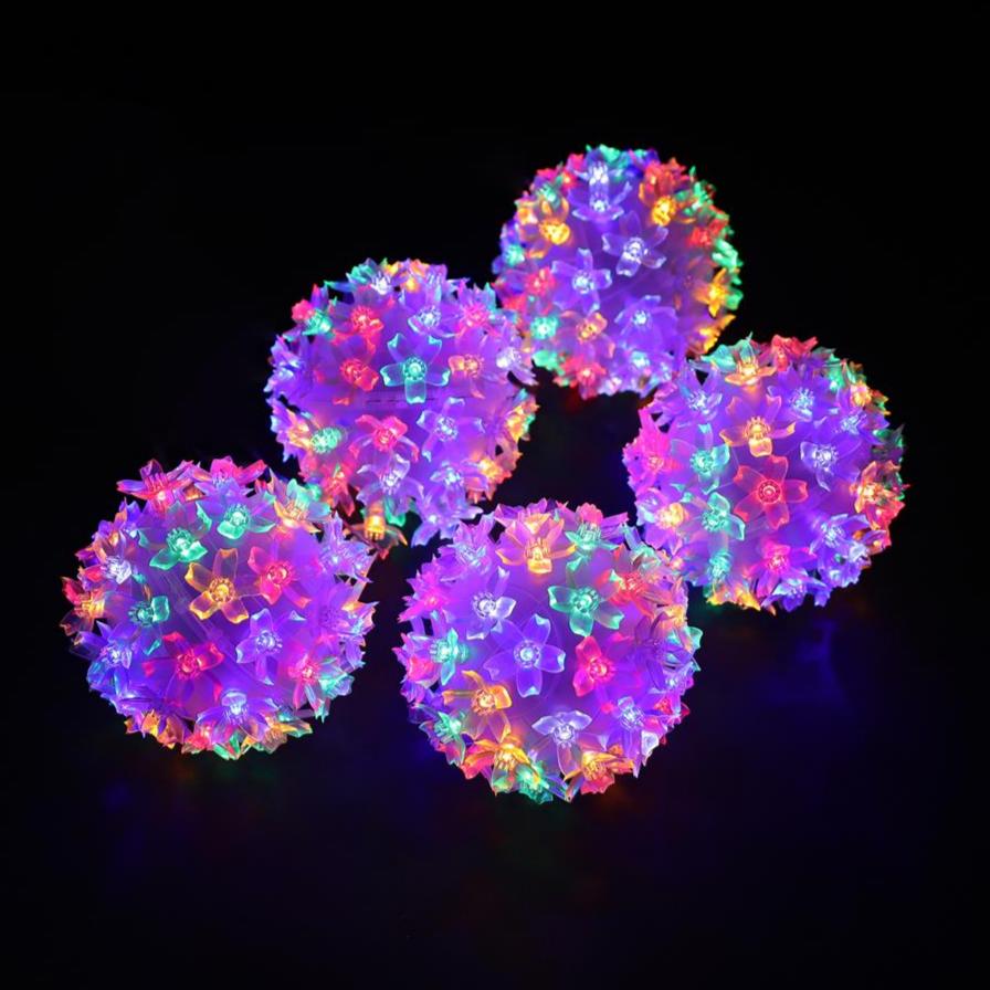 Stockholm Christmas Lights LED Light Petal Balls 10cm 5pc Twinkle Xmas Decor