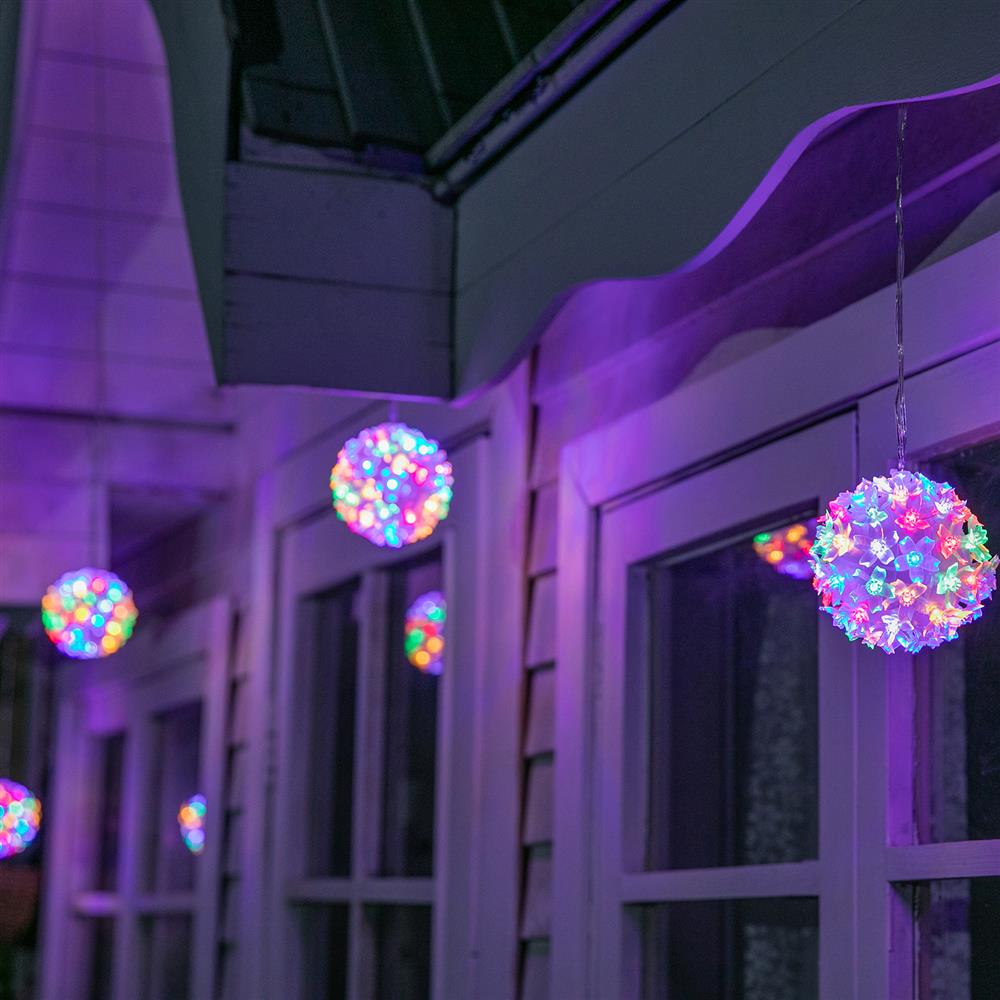 Stockholm Christmas Lights LED Light Petal Balls 10cm 5pc Twinkle Xmas Decor