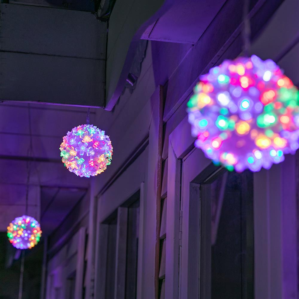 Stockholm Christmas Lights LED Light Petal Balls 10cm 5pc Twinkle Xmas Decor