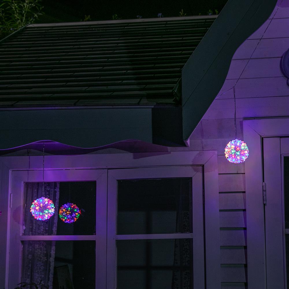 Stockholm Christmas Lights LED Light Petal Balls 10cm 5pc Twinkle Xmas Decor